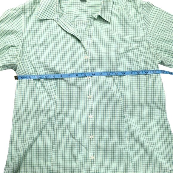 Eddie Bauer Shirt 3/4 Sleeve Green Button Front Women’s Large Wrinkle Free‎ - Picture 6 of 12